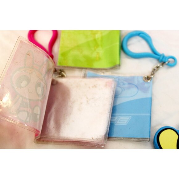 Power Puff Girls Lot Vinyl Bag Keychain Clips Photo Book Compact Mirror Pink - Picture 11 of 16